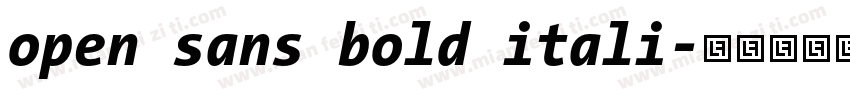 open sans bold itali字体转换